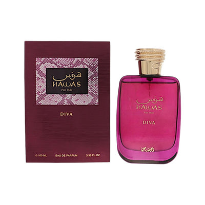 Rasasi Hawas Diva Eau De Parfum Spray for Women, 3.38 oz