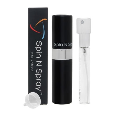 Spin N Spray Black Atomizer Empty Refillable Atomizer
