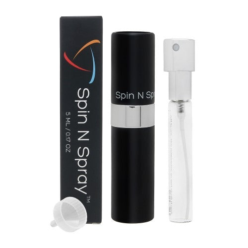 Spin N Spray Black Atomizer Empty Refillable Atomizer