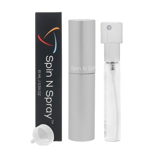 Spin N Spray Silver Atomizer Empty Refillable Atomizer