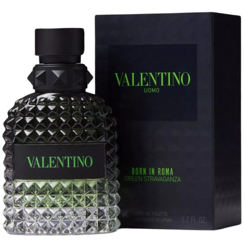 Valentino Born In Roma Green Stravaganza Eau De Toilette Spray for Men, 3.4 oz