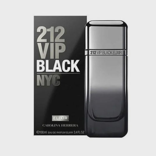 Carolina Herrera 212 Vip Black Elixir Eau De Parfum Spray for Men, 1.7 oz