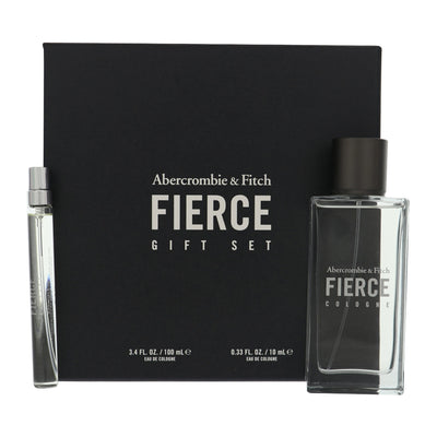 Abercrombie & Fitch Fierce 2 Piece Gift Set For Men - 3.4 Oz Eau De Cologne Spray, 0.33 Oz Eau De Cologne Spray