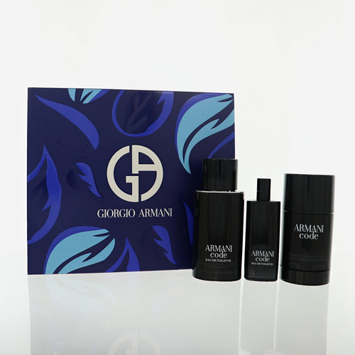 Giorgio Armani Armani Code 3 Piece Gift Set For Men - 2.5 Oz Eau De Toilette, 2.5Oz Deodorant, Mini Eau De Toilette