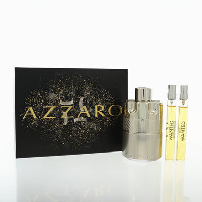 Azzaro Wanted 3 Piece Gift Set For Men - 1 Oz Eau De Parfum Spray, 0.33 Oz Eau De Parfum Spray, 0.33 Oz Eau De Parfum Spray