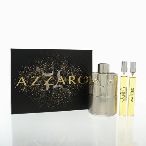 Azzaro Wanted 3 Piece Gift Set For Men - 1 Oz Eau De Parfum Spray, 0.33 Oz Eau De Parfum Spray, 0.33 Oz Eau De Parfum Spray