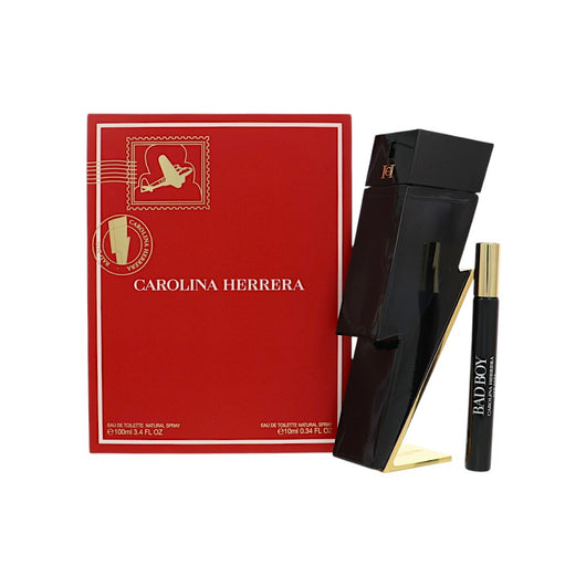 Carolina Herrera Bad Boy 2 Piece Gift Set For Men - 3.4 Oz Eau De Toilette Spray, 0.34 Oz Eau De Toilette Spray