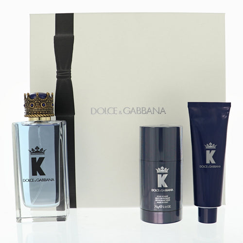 Dolce & Gabbana K King 3 Piece Set For Men: 3.3 Oz Eau De Toilette Spray, 1.69 Oz Shower Gel, 2.6 Oz Stick Deodorant