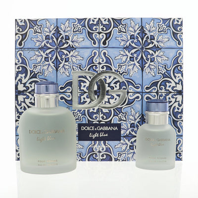 Dolce & Gabbana D & G Light Blue 2 Piece Set For Men: 4.2 Oz Eau De Toilette Spray, 1.3 Oz Eau De Toilette Spray