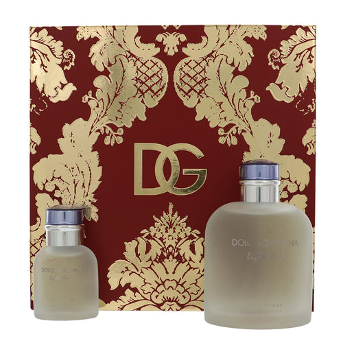 Dolce & Gabbana D & G Light Blue 2 Piece Set For Men: 6.7 Oz Eau De Toilette Spray, 1.3 Oz Eau De Toilette Spray