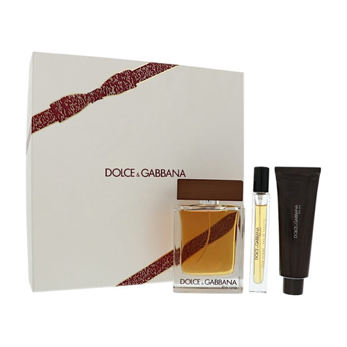 Dolce & Gabbana D & G The One 3 Piece Gift Set For Men - 3.3 Oz Eau De Toilette Spray, 0.33 Oz Eau De Toilette Spray, 1.69 Oz Shower Gel