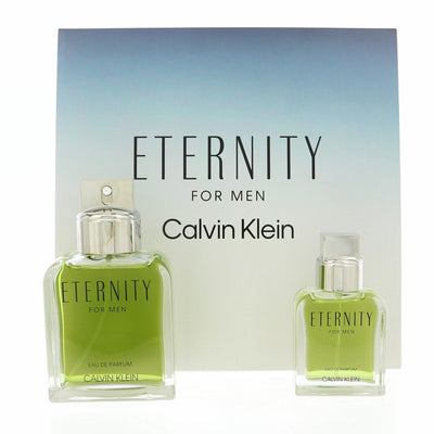 Calvin Klein Eternity 2 Piece Set For Men: 3.3 Oz Eau De Parfum Spray, 1 Oz Eau De Parfum Spray