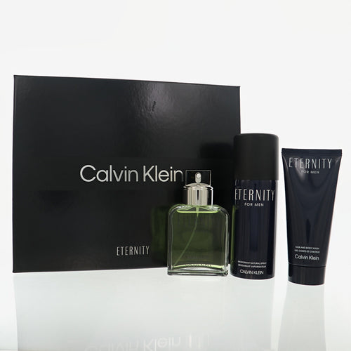 Calvin Klein Eternity 3 Piece Gift Set For Men - 3.4Oz  Eau De Toilette, 5 Oz Deodorant, 3.4 Oz  Shower Gel