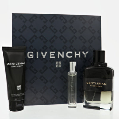 Givenchy Boisee Gentleman 3 Piece Set For Men: 3.3 Oz Eau De Parfum Spray, 0.42 Oz Eau De Parfum Spray, 2.5 Oz Hair & Body Shower Gel