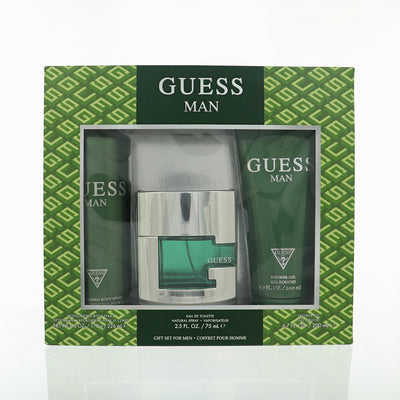 Guess 3 Piece Gift Set For Men - 2.5 Oz Eau De Toilette Spray, 6.7 Oz Shower Gel, 6.0 Oz Deodorizing Body Spray