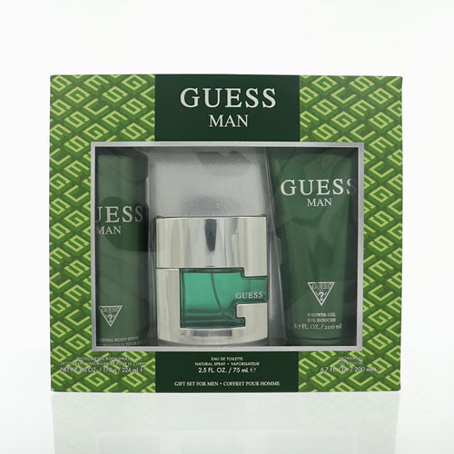 Guess 3 Piece Gift Set For Men - 2.5 Oz Eau De Toilette Spray, 6.7 Oz Shower Gel, 6.0 Oz Deodorizing Body Spray