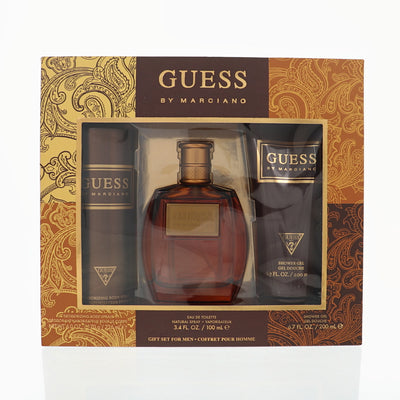 Guess Marciano 3 Piece Set For Men: 3.4 Oz Eau De Toilette Spray, 6.7 Oz Shower Gel, 6 Oz Deodorizing Body Spray