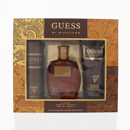 Guess Marciano 3 Piece Set For Men: 3.4 Oz Eau De Toilette Spray, 6.7 Oz Shower Gel, 6 Oz Deodorizing Body Spray