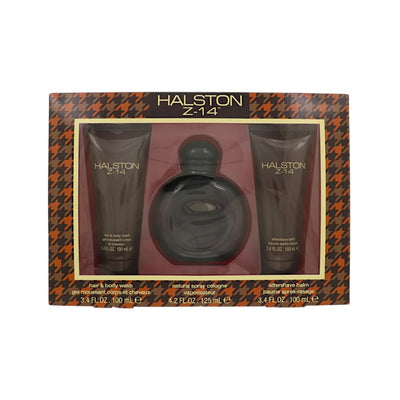Halston Z-14 3 Piece Gift Set - 4.2Oz Eau De Cologne Spray, 3.4Oz Aftershave Balm,3.4Oz Hair & Body Wash Oz