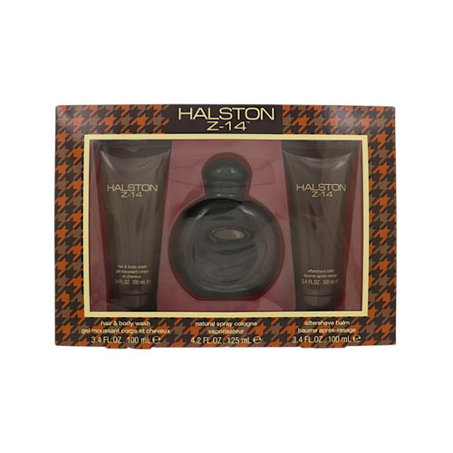 Halston Z-14 3 Piece Gift Set - 4.2Oz Eau De Cologne Spray, 3.4Oz Aftershave Balm,3.4Oz Hair & Body Wash Oz