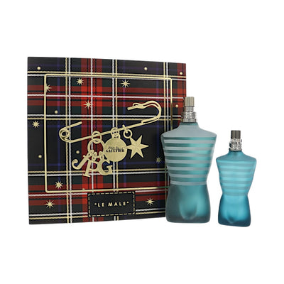Jean Paul Gaultier Le Male 2 Piece Set For Men: 4.2 Oz Eau De Toilette Spray, 1.4 Oz Eau De Toilette Spray