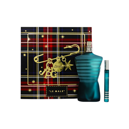 Jean Paul Gaultier Le Male 2 Piece Set For Men: 6.8 Oz Eau De Toilette Spray, 0.34 Oz Eau De Toilette Spray