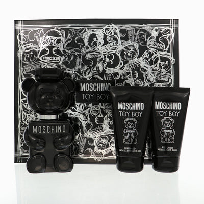 Moschino Toy Boy 3 Piece Set For Men: 1.7 Oz Eau De Parfum Spray, 1.7 Oz Bath & Shower Gel, 1.7 Oz After Shave Balm