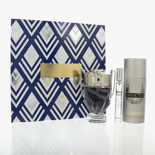 Paco Rabanne Invictus 3 Piece Gift Set For Men - 3.4 Oz Eau De Toilette, 5.0 Oz  Deodorant, Mini Eau De Toilette