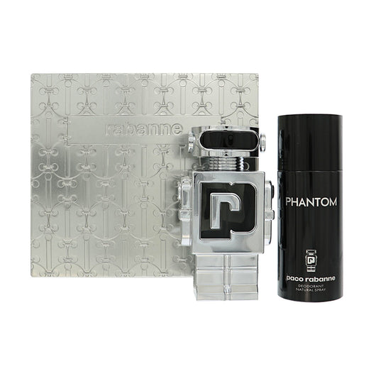 Paco Rabanne Phantom 2 Piece Set For Men: 3.4 Oz Eau De Toilette Spray, 5.1 Oz Deodorant Spray