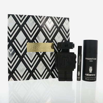 Paco Rabanne Phantom 3 Piece Gift Set For Men - 3.4 Oz Parfum, 5.0 Oz Deodorant, 10 Ml Parfum