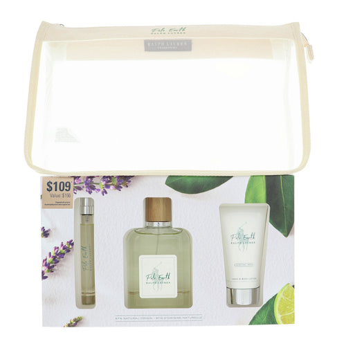 Ralph Lauren Polo Earth 3 Piece Set For Men: 3.4 Oz Eau De Toilette Spray, 0.34 Oz Eau De Toilette Spray, 1.7 Oz Hand & Body Lotion