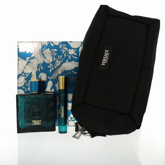 Versace Eros 2 Piece Set For Men: 3.4 Oz Eau De Parfum Spray, 0.3 Oz Eau De Parfum Spray