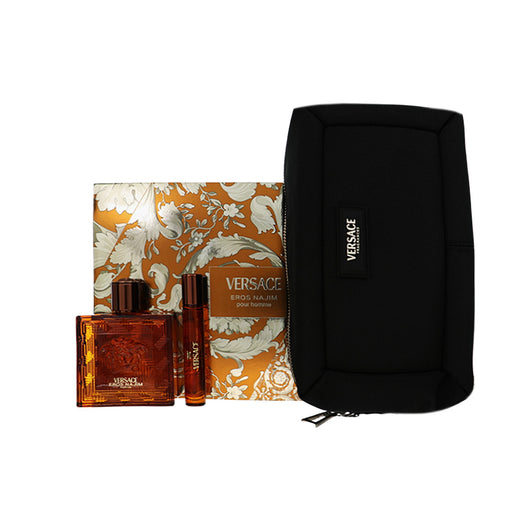 Versace Eros Najim 2 Piece Set For Men: 3.4 Oz Parfum Spray, 0.3 Oz Parfum Spray