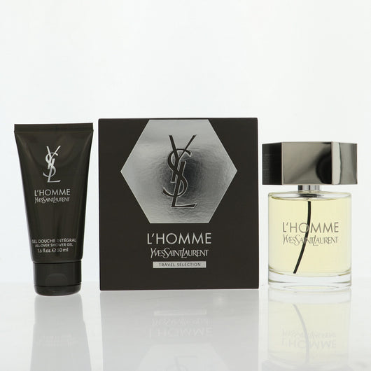 Yves Saint Laurent L'Homme 2 Piece Set For Men: 3.3 Oz Eau De Toilette Spray, 1.6 Oz All-Over Shower Gel