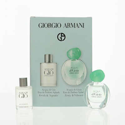 Giorgio Armani Acqua Di Gio Mini Set 2 Piece Set For Unisex: 0.17 Oz Eau De Parfum Splash, 0.17 Oz Eau De Toilette Splash