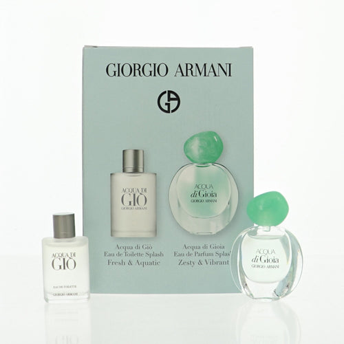 Giorgio Armani Acqua Di Gio Mini Set 2 Piece Set For Unisex: 0.17 Oz Eau De Parfum Splash, 0.17 Oz Eau De Toilette Splash