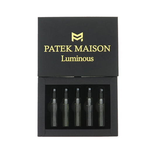 Patek Maison Luminous Discovery 5 Piece Gift Set For Unisex - 0.085 Oz Eau De Parfum Azure, 0.085 Oz Eau De Parfum Ghost, 0.085 Oz Eau De Parfum Noir, 0.085 Oz Eau De Parfum Rose, 0.085 Oz Eau De Parfum Sage