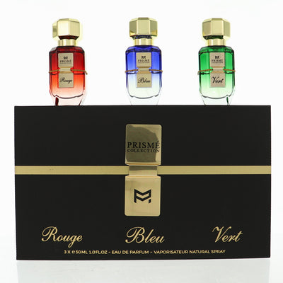 Patek Maison Prisme Collection 3 Piece Set For Unisex: 1 Oz Rouge Eau De Parfum Spray, 1 Oz Bleu Eau De Parfum Spray, 1 Oz Vert Eau De Parfum Spray