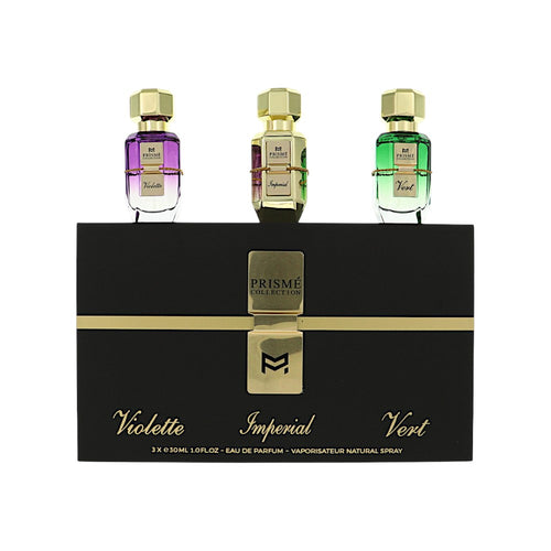 Patek Maison Prisme Collection 3 Piece Set For Unisex: 1 Oz Violette Eau De Parfum Spray, 1 Oz Imperial Eau De Parfum Spray, 1 Oz Vert Eau De Parfum Spray