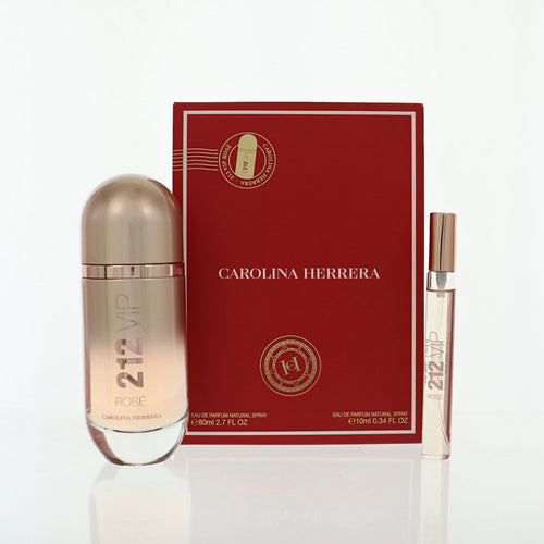Carolina Herrera 212 Vip Rose 2 Piece Set For Women: 2.7 Oz Eau De Parfum Spray, 0.34 Oz Eau De Parfum Spray