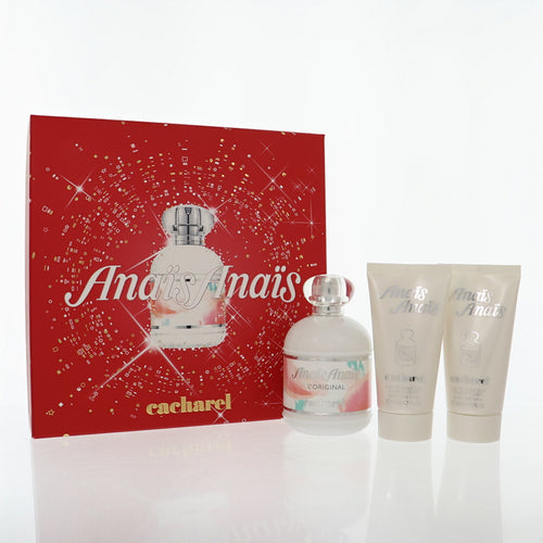 Cacharel Anais Anais 3 Piece Set For Women: 3.4 Oz Eau De Toilette Spray, 1.7 Oz Body Lotion, 1.7 Oz Body Lotion