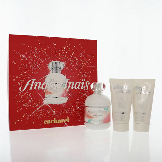 Cacharel Anais Anais 3 Piece Set For Women: 3.4 Oz Eau De Toilette Spray, 1.7 Oz Body Lotion, 1.7 Oz Body Lotion