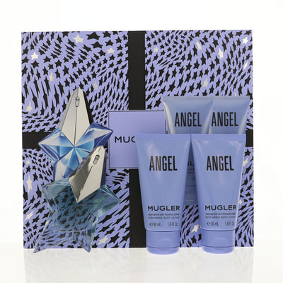 Thierry Mugler Angel 3 Piece Set For Women: 3 Piece Gift Set - 0.8 Oz Eau De Parfum Refillable Spray, 1.6 Oz Body Lotion, 1.6 Oz Body Lotion