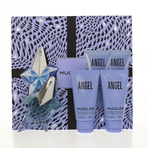 Thierry Mugler Angel 3 Piece Set For Women: 3 Piece Gift Set - 0.8 Oz Eau De Parfum Refillable Spray, 1.6 Oz Body Lotion, 1.6 Oz Body Lotion