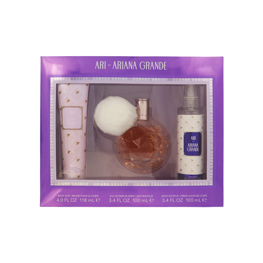 Ari 3 Piece Set For Women: 3.4 Oz Eau De Parfum Spray, 4 Oz Body Mist, 3.4 Oz Body Souffle