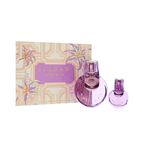 Bvlgari Omnia Amethyste 2 Piece Set For Women: 3.4 Oz Eau De Toilette Spray, 0.5 Oz Eau De Toilette Spray