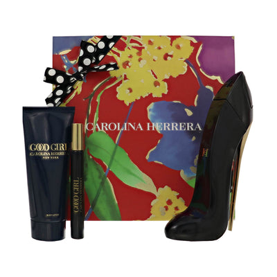 Carolina Herrera Ch Good Girl 3 Piece Set For Women: 2.7 Oz Eau De Parfum Spray, 0.34 Oz Eau De Parfum Spray, 3.4 Oz Body Lotion