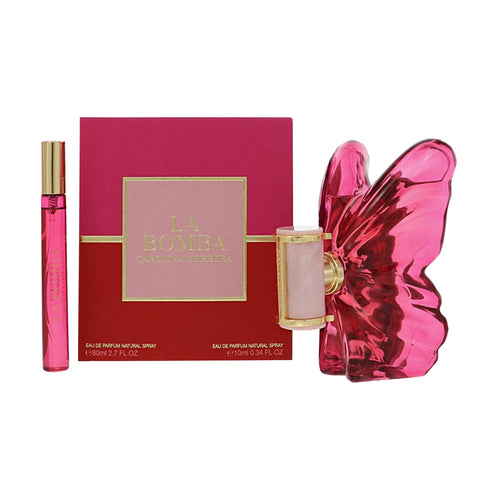 Carolina Herrera La Bomba 2 Piece Set For Women: 2.7 Oz Eau De Parfum Spray, 0.34 Oz Eau De Parfum Spray