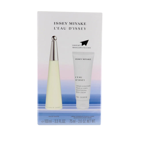 Issey Miyake L'Eau D'Issey 2 Piece Set For Women: 3.3 Oz Eau De Toilette Spray, 2.6 Oz Moisturising Body Cream