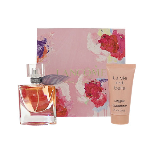 Lancome La Vie Est Belle 2 Piece Set For Women: 1 Oz Eau De Parfum Spray, 1.6 Oz Body Lotion